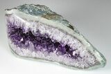 8.2" Purple Amethyst Geode With Polished Face - Uruguay - #199756-2